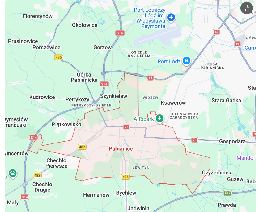 pabianice, dojazd do salonu optycznego